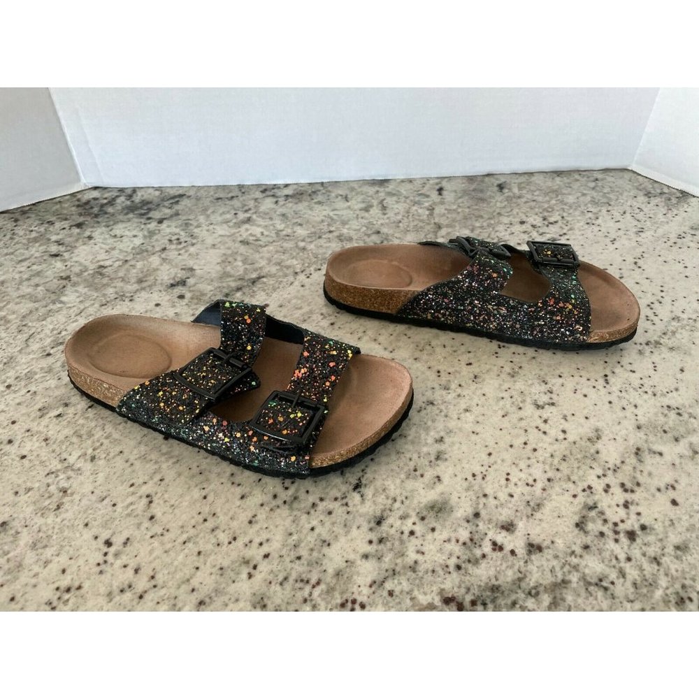 Madden Girl Please-G Sandals Dark Sparkle, Girl's 7 - Picture 3 of 6